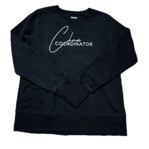 Chaos Coordinator Tek Gear Crew Neck Sweatshirt Black Size S Ultrasoft